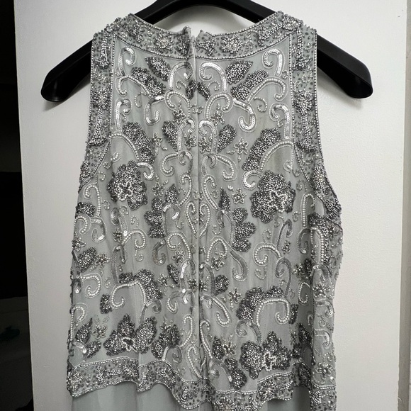 J KARA Formal Gown/Dress with Beaded Sequin Embellished Bodice and Chiffon Skirt - Picture 7 of 9